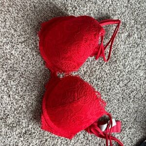 Victoria's Secret Vibrant Red Lace Bra